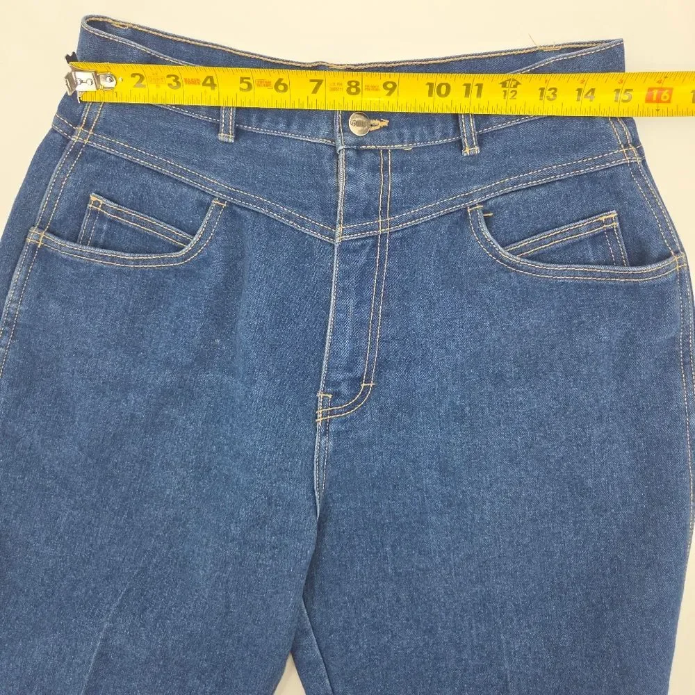 Vintage Gitano Mom Jeans Womens 18 Blue Denim High Rise Tapered Leg 80s Retro